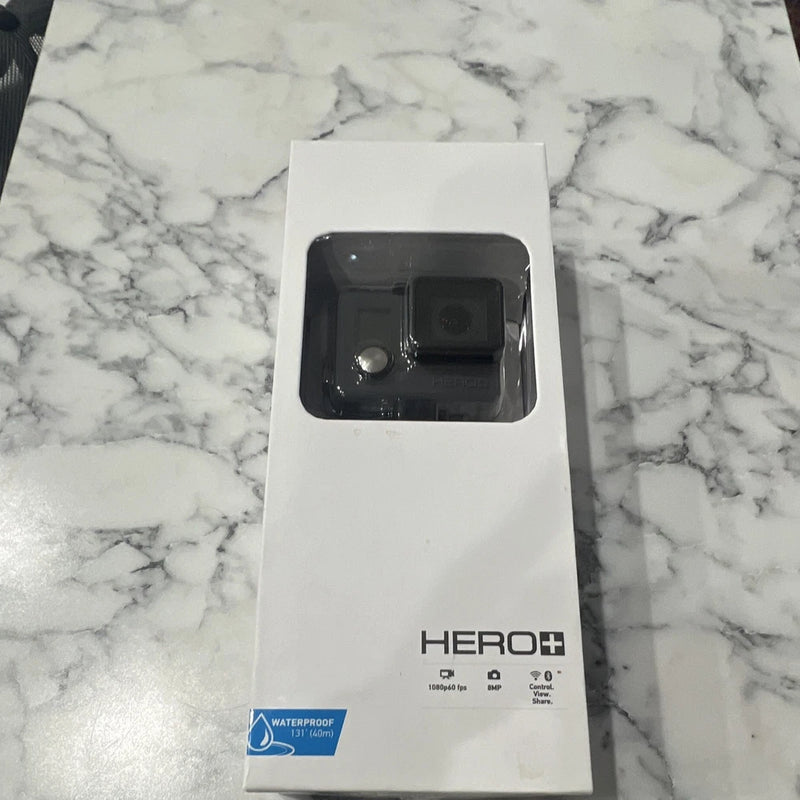 GoPro HERO+ waterproof action camera box with black camera window