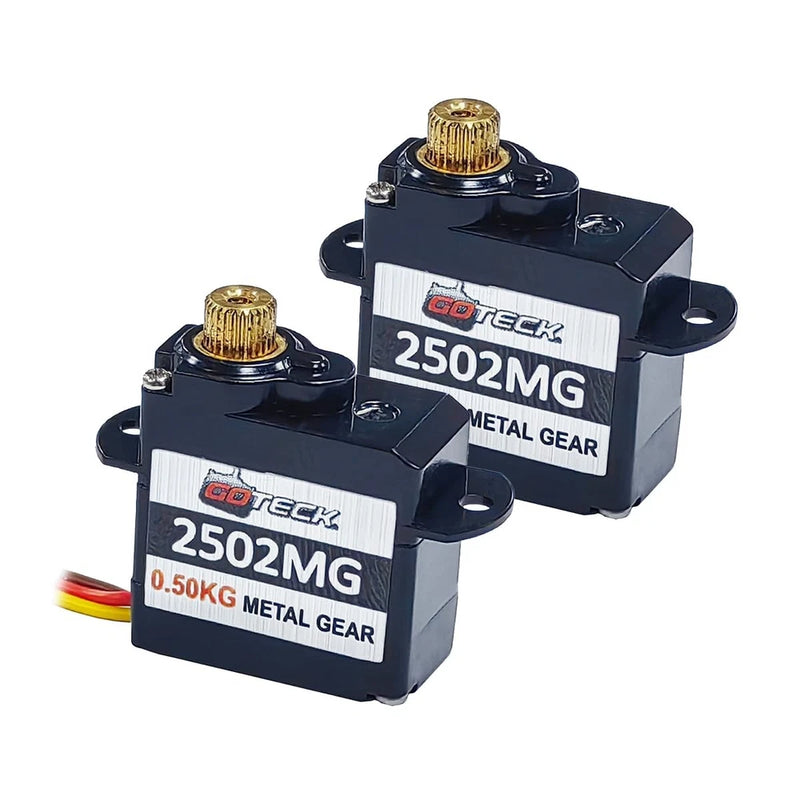 GOTECK 2PCS 2g Mini Servo, Micro Full Metal Gear Digital Servo,for RC Car Mod...