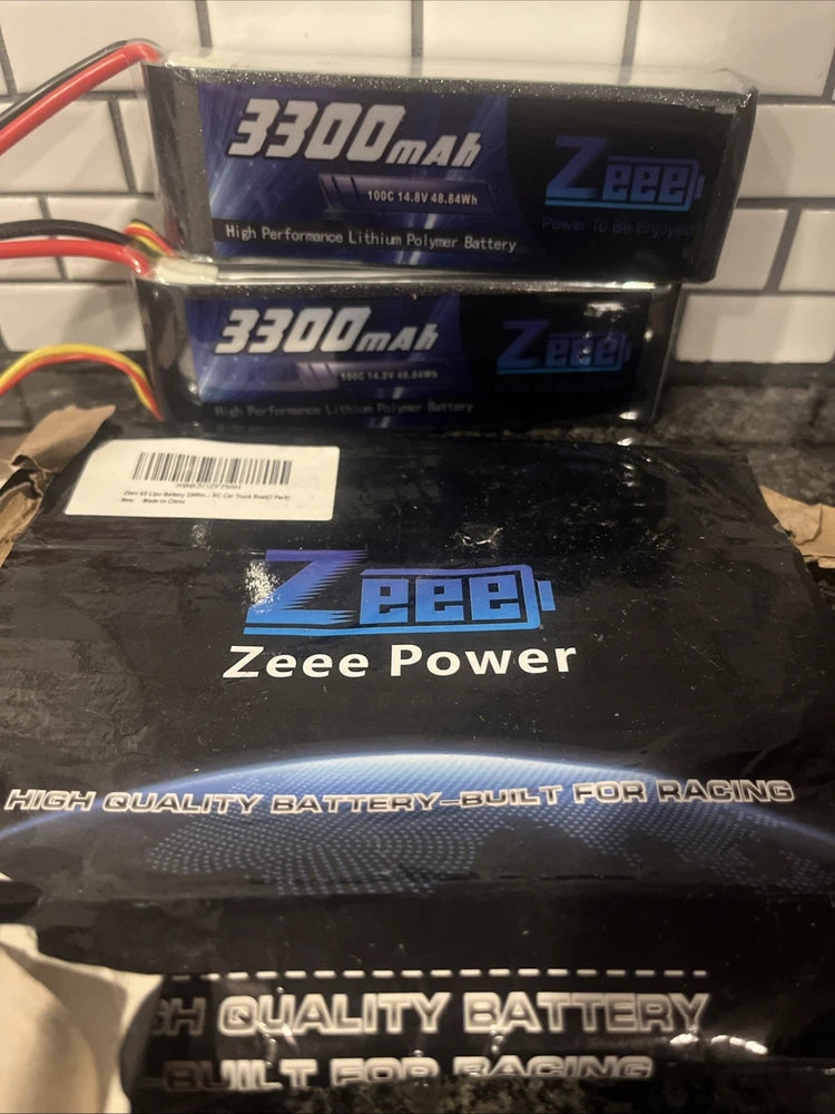 2x Zeee 4S LiPo Battery 3300mAh 14.8V 50CXT60 for RC Helicopter UAV Drone.OPEN?? Battery
