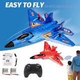 F22 RC Airplane 2.4G Glider Remote Control 2CH 3-Axis Gyro Fighter LED Airplane