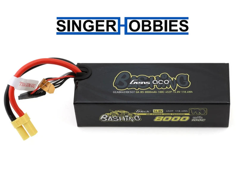 GENS ACE GEA8K4S10E5GT G-Tech Smart 4S LiPo Battery 100C (14.8V/8000mAh) EC5 HH Battery