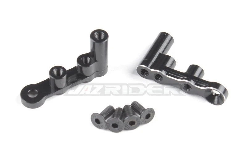 Jazrider Aluminum Servo Stay Mount Set (Black)For Tamiya BB-01/BBX RC Car Buggy