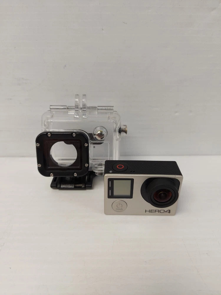 (B1242) GoPro Hero 4 Silver Digital Camera In Case