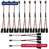 12-Piece Y Connector 3 Pin Plug Splitters Servo Extension Male to Female Servo E Converter