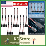 9 Pcs Servo Y Connectors 3 Pin Male to 2 Female Extension Cable for RC Cars A...