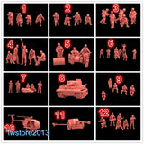1/64 1/72 1/87 Military Soldier Man Miniatures Figures Model For Cars Tank JJ003