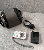 Panasonic Digital Camera Lumix DMC-S3 14.1MP White Tested Full Working Set