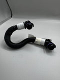 Battery inlet hose assembly with black corrugated tubing and dual connectors