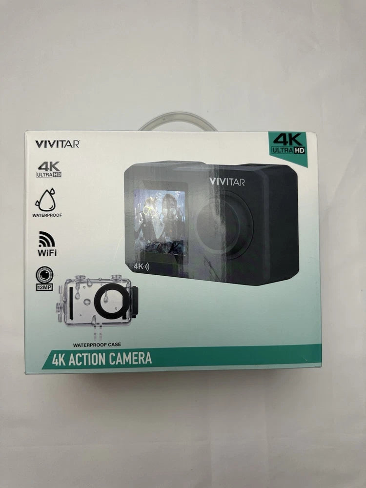 Vivitar 4k Action Camera DVR924-BLK New In Box