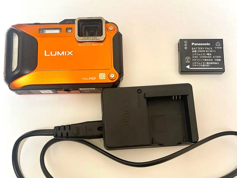 Panasonic LUMIX DMC-FT5 Orange Waterproof Digital Camera GPS WiFi Working