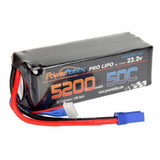 Power Hobby - 6S 22.2V 5200MAH 50C Soft Case Lipo Battery, w/ EC5 Plug Battery