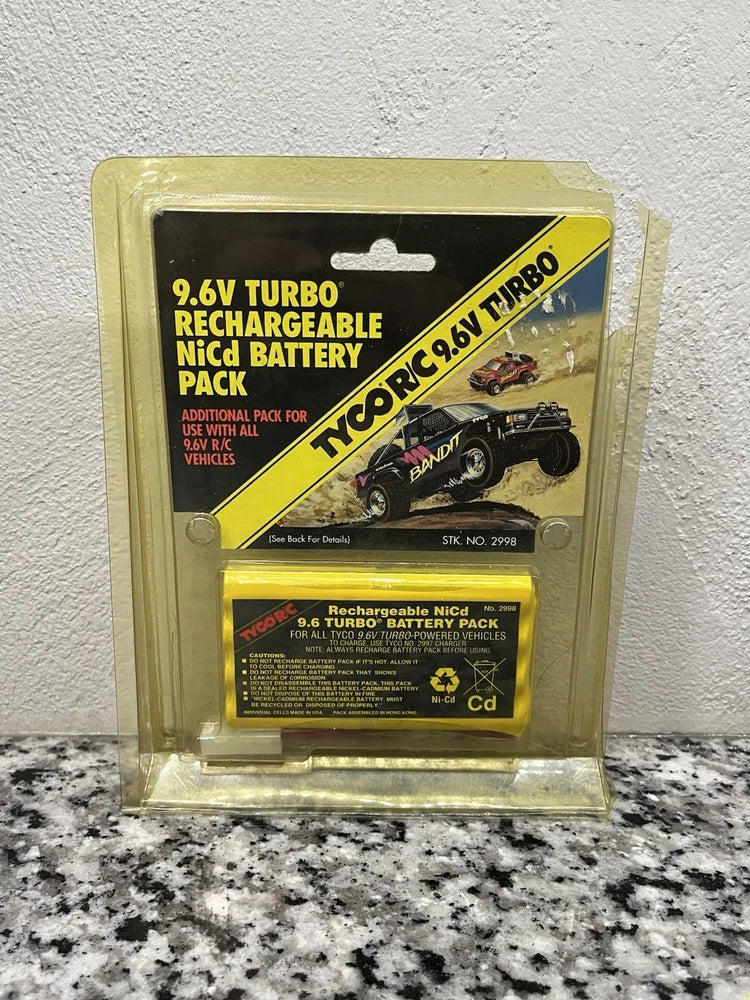 Tyco RC 9.6v TURBO PREMIUM NiCd Rechargeable BATTERY PACK (NIP) Mattel Wheels Battery