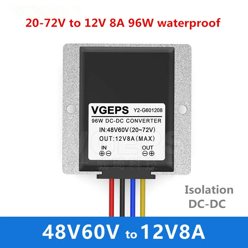 20-72V to 12V 8A 96W automotive isolated power regulator 100V to 12V