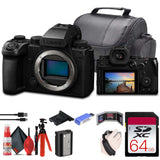 Panasonic Lumix S5 IIX Mirrorless Camera + 64GB Memory Card + Card Reader + More