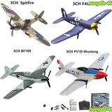 VOLANTEX P51D F4U BF109 RC Plane 2.4G 3CH Remote Control Airplane Fighter Glider