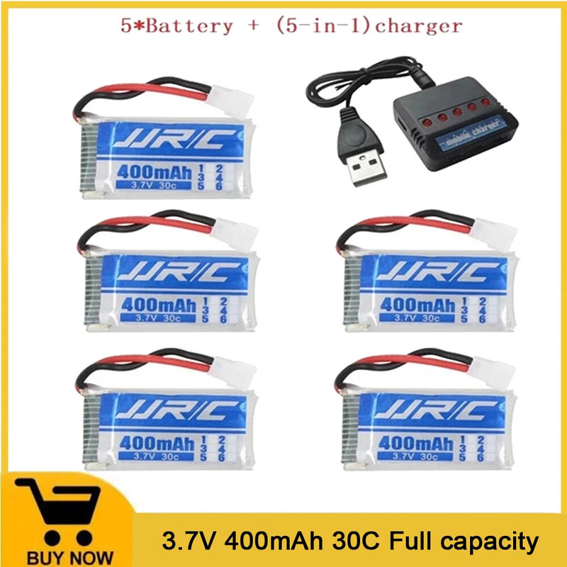 5¡Á 3.7V 400mah 30C Rechargeable Battery and charger for JJRC H31 RC Spare Parts
