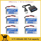 5¡Á 3.7V 400mah 30C Rechargeable Battery and charger for JJRC H31 RC Spare Parts