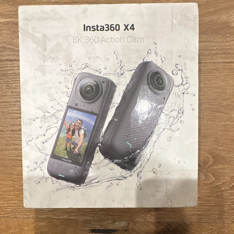Insta360 X4 8K 360 Action Camera Waterproof Black USB-C 2.5in Screen