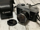 Canon FTb 50mm 1.8 Film SLR Camera with Case Vintage Classic 1971 Model