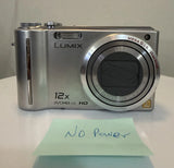 Panasonic Lumix DMC-ZS3 10.1MP Digital Camera Point & Shoot Silver Y2K -NO POWER