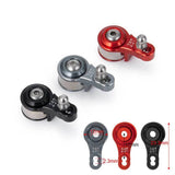 25T adjustable damping servo arm, anodized aluminum red and black, with mounting hardware