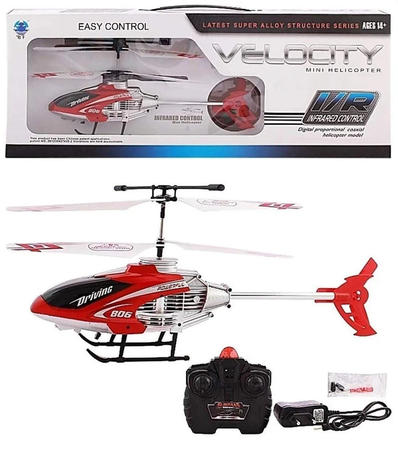 Kids Velocity Remote Control Flying Helicopter with Unbreakable Blades Infrared