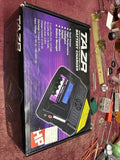 Intelligent AC/DC battery charger box, black with purple branding and NATR logo