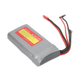 6.6V 2200mAh LiPo battery pack with warning label and red/black leads