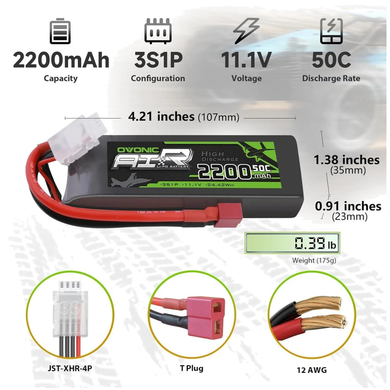 3S Lipo Battery 2200mAh 11.1V for RC Airplane Quadcopter Battery