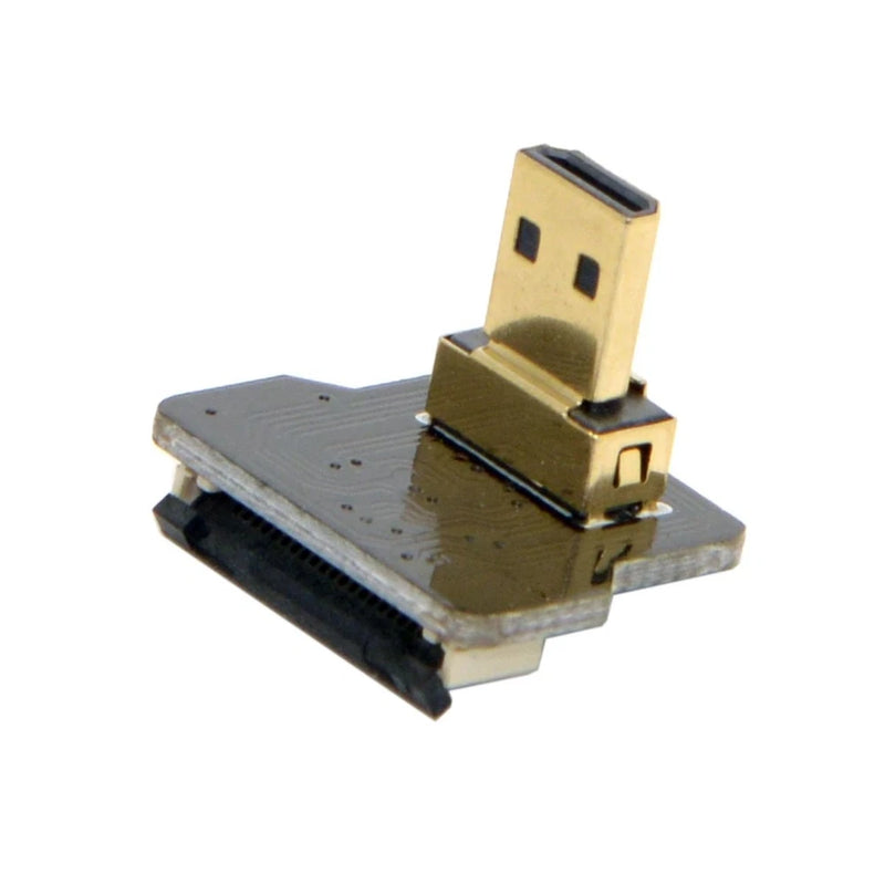 Micro HDMI adapter module with USB Type-A connector on circuit board