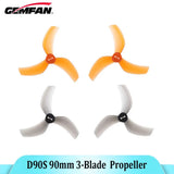 6Pairs Gemfan D90S 90mm 3-Blade 3.5inch Propeller 3 hole 1.5mm PC for RC Drone