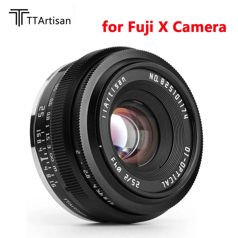 TTArtisan 25mm F2.0 MF Manual Focus Prime Lens for Fujifilm Fuji X-mount Camera
