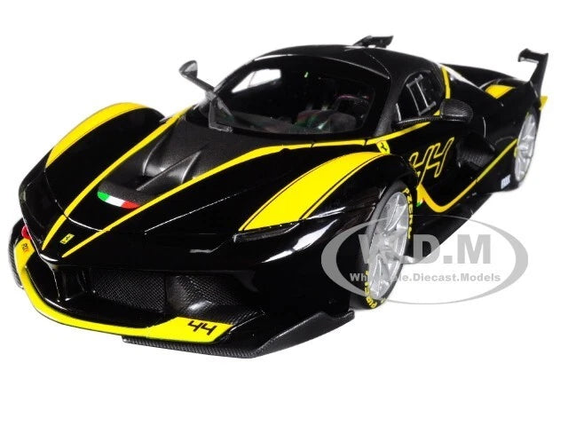 FERRARI FXX-K #44 BLACK SIGNATURE SERIES 1/18 DIECAST MODEL CAR BY BBURAGO 16907
