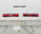 2-Pack 1/64 Scale Model Whelen Edge Lightbar Red New York State Police 6409 NYSP