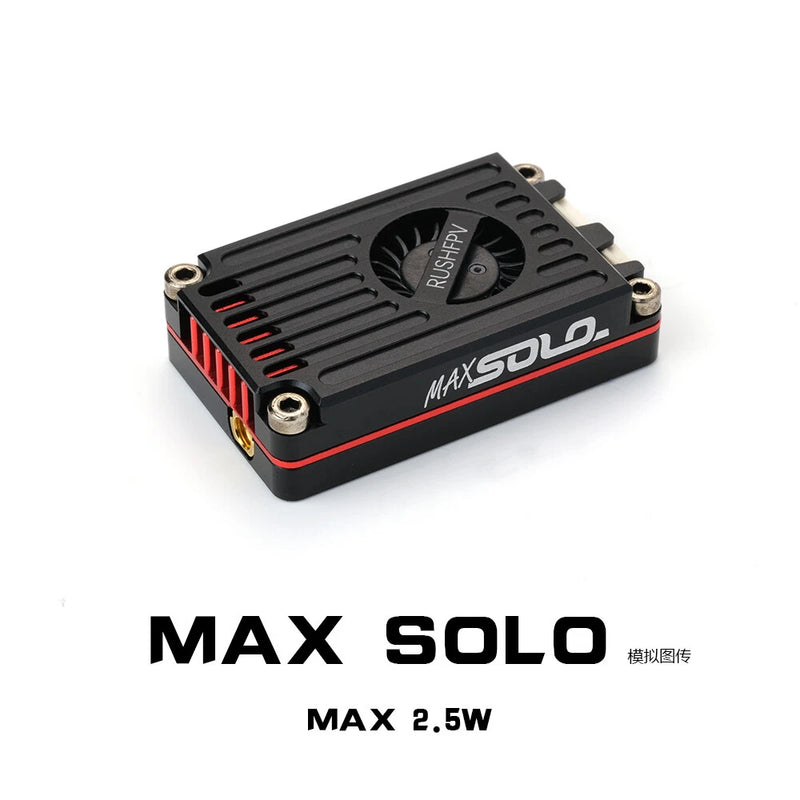 RUSHFPV MAX SOLO 5.8G 2.5W 2-6S LIPO FPV VTX CNC Housing Built-in Silent for FPV