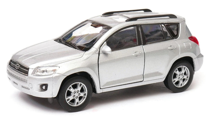 Welly Toyota Rav4 Silver Metallic 1:34 1:39 Scales 4.5 Inch Diecast Model in Box