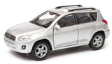 Welly Toyota Rav4 Silver Metallic 1:34 1:39 Scales 4.5 Inch Diecast Model in Box