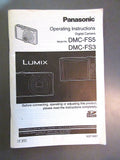 Panasonic Digital Camera DMC-FS5 & FS3 Operating Manual Original- English