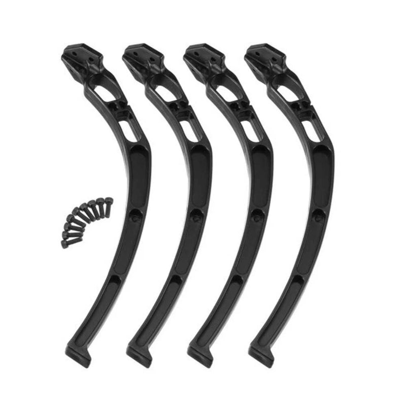 Black drone landing gear skids with screws