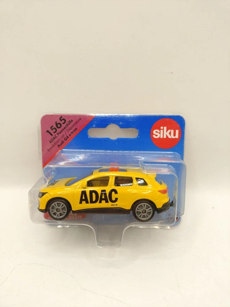 Siku 1:87 scale ADAC breakdown model car, yellow vehicle with ADAC branding