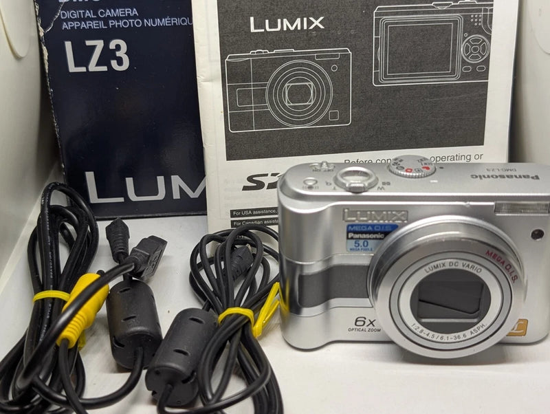 Panasonic Lumix DMC-LZ3 6X Optical Zoom Digital Camera W/Manuals & Box Tested