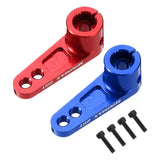 RC steering servo arm horn set, 2 pcs: red and dark blue with screws