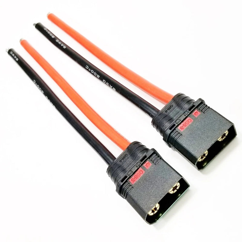 RCP-QS8 (2) QS8 MALE LEADS HEAVY DUTY 8awg WIRE