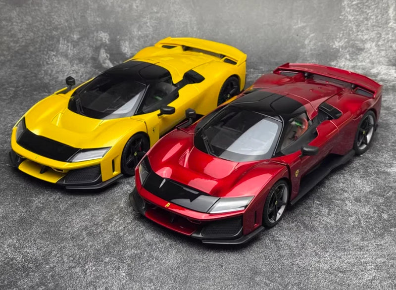 Bburago 1/18 Ferrari F80 Metal Diecast Model Car Red / Yellow Gifts Display