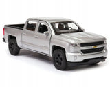 WELLY DieCast 1:34 CHEVROLET SILVERADO 2017 SILVER New Model Car Metal in Box