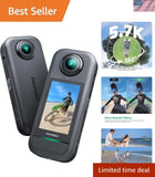 360 Weatherproof 360?? Action Camera - 5.7K 360 Video with 1/2
