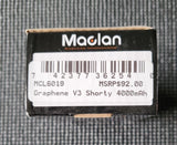 Maclan Graphene V3 Shorty LiPo battery pack, 2S 4000mAh, labeled MCL6019