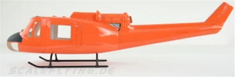 500 UH-1 German Air Rescue RC Helicopter Fuselage Orange Painting RC Gifts Toys