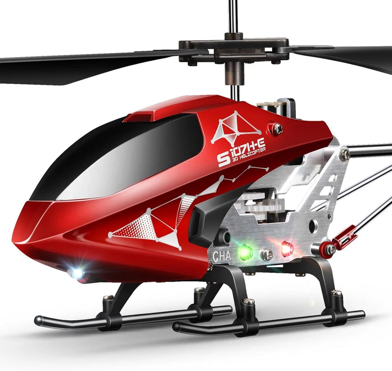 Kids RC Helicopter S107H-E Remote Control Durable Alloy One Key Takeoff