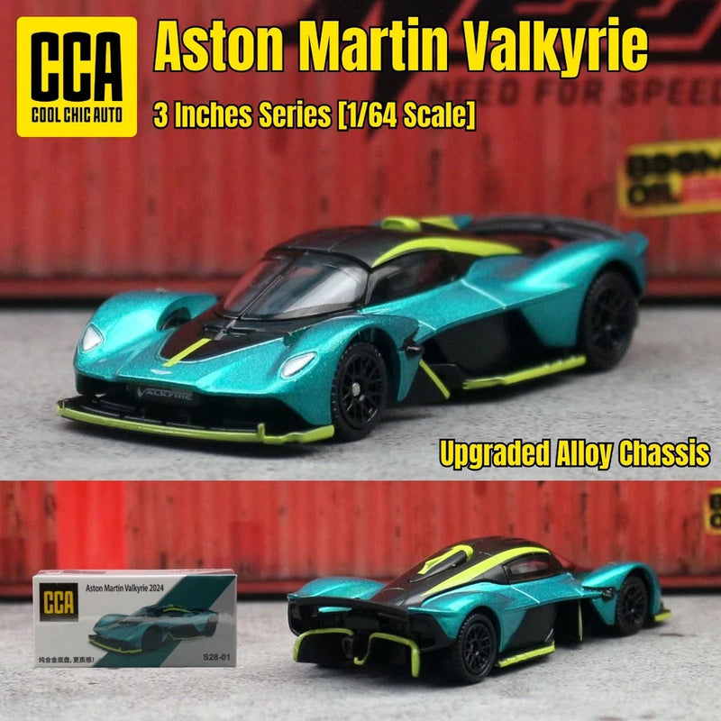 1/64 Aston Martin Valkyrie Miniature Model CCA MSZ 3" Zinc Alloy Toy Car Vehicle